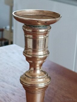 STAROŽITNÝ BRONZOVÝ EMPÍROVÝ SVÍCEN BIEDERMEIER KOLEM 1820 - 9