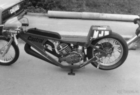 závodní motocykl na sprint dragster jawa čz DKW koště motor - 9
