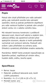 Pergola, altan , přístřešek 4x4,4x3 - 9