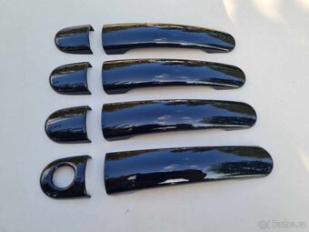 ČIERNE a KARBONOVE kľučky krytky klučiek dveri - 9