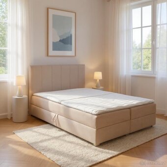 Nove Manželské postele 180/200 béžový - 9