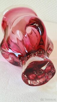 STARÁ VÁZA HUTNÍ SKLO. TOP STAV. - 9