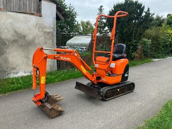 Prodám minibagr Kubota U10 s nulovým přesahem zádě - 9