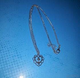 Nový náhrdelník chirurgicka ocel srdíčko srdce křížek nové - 9