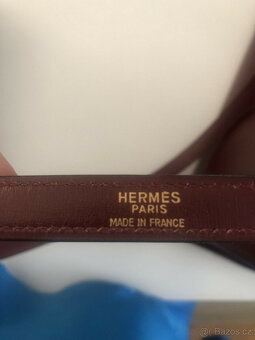 Originální kabelka Hermès Kelly 32, velmi dobrý stav, vínově - 9