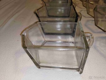 Skleněné dózy (šuplíčky) historické velké - 9