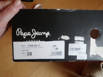 černé kožené sandály zn. Pepe Jeans - vel. 38 - 9