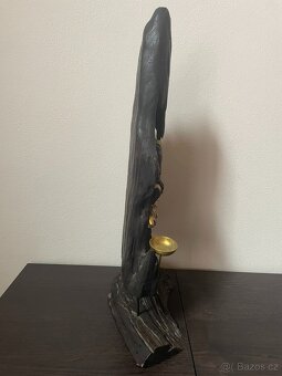 Dřevěná socha Ganéša s držákem na čajovou svíčku - 9