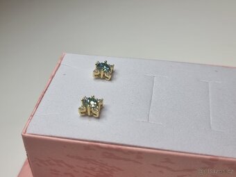 Naušnice s diamantem ( moissanit ) - 9