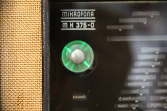 Staré lampové (elektronkové) rádio Mikrofona MK375 - 9