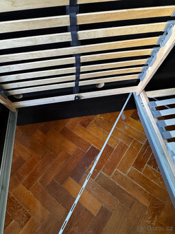 Rám postele, IKEA MALM černohnědá dýha + rošty LÖNSET - 9