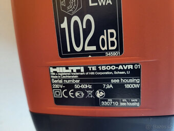 HILTI bourací kladivo TE 1500-AVR, 30 joulů, NOVÉ, podobné. - 9