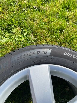 ALU letní s ada originál VW 205/55 R16 91V 5x112 jako nová - 9