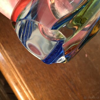 Hutní sklo váza a miska krásné barvy. Rhapsody Zemek - 9