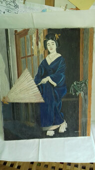 Větší obraz olej na plátně,2 ks - 9