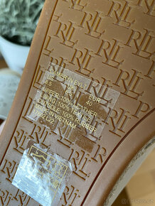 Nové bílé kožené nazouvací polobotky loafers Ralph Lauren 40 - 9