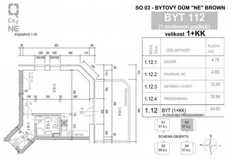 Pronájem bytu 1+kk s předzahrádkou, 45 m², Uherské Hradiště - 9