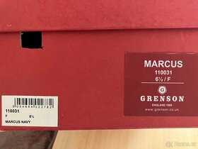 Modré semišové rámové chukkas Grenson - 9
