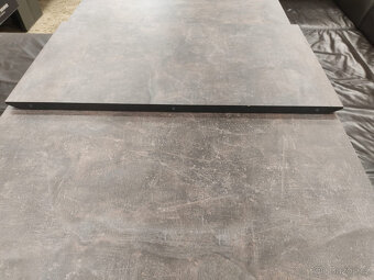 Rozkládací - jídelní stůl - optika - beton - 9