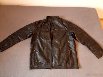 Bunda PU kůže jemná koženka - 9