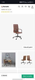 Kancelářská židle koňaková - 9