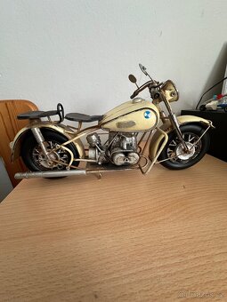 Kovový retro model motorka - 9