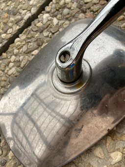 Zrcátko zpětné chromované na auto veterána za 600 kč - 9