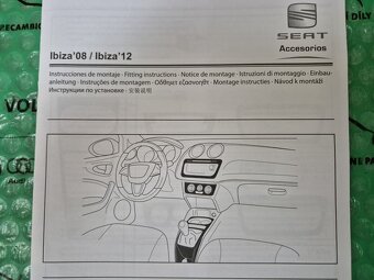 dekor středového panelu design carbon Seat Ibiza (5P, 3P, ST - 9