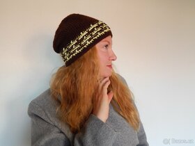 Dámská háčkovaná čepice č. 1 a 2+ 2 čepice PÁNSKÉ - 9