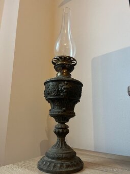 Starožitná petrolejová lampa - 9