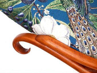 Přečalouněné houpací křeslo THONET, super stav. - 9