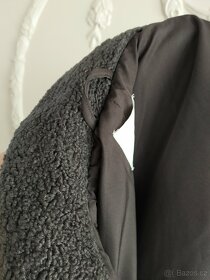 Myškový dámský šedý kabát HM oversize XS S M dlouhý - 9