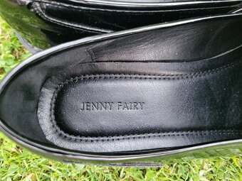 MOKASÍNY vel.41 zn.JENNY FAIRY ČERNÉ LESKLÉ MÓDNÍ - 9