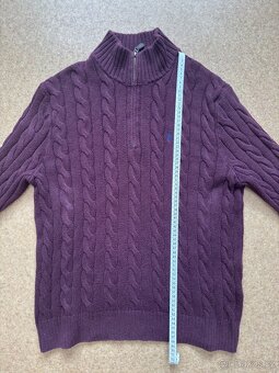 Ralph Lauren Polo vínový 1/4 zip svetr - 9
