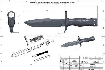 Prodám útočný nůž AČR CZ MK-I na Bren 2, výrobce Mikov - 9