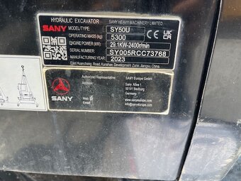 SANY SY50U - použité pásové rypadlo - 9