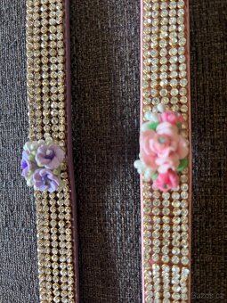 Obojek s kamínky a kytičkami - 9