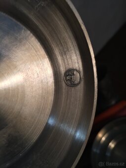 sbírka cínu pohár číše svícen mísa džber Cín - punc - 9