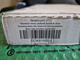 sluneční clony zadních bočních oken Škoda Superb II - 9
