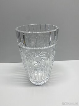 váza velká křišťálová váza broušená sklárna poděbrady - 9