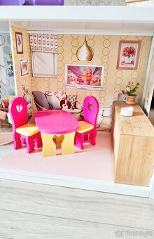 XXL bytelný domeček pro panenky, dům pro Barbie, dollhouse - 9