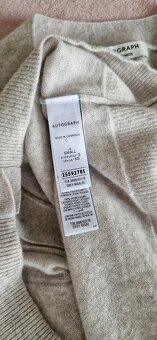 kašmírový svetr do V na knoflíky M&S - 9