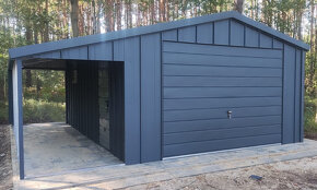 Plechová garáž TOPLINE 4x5m,falcovaný plech - 9