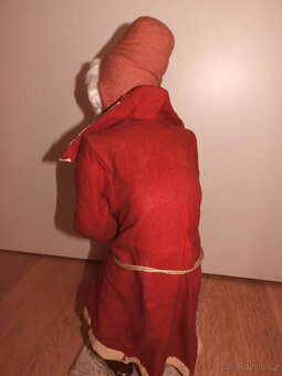 Starožitná kývačka na hlavu Santa Clause +67 cm+ kolem roku - 9