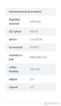 Ultrazvuková čistička Kraintek K-25IE - 9