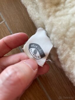 Dětský - Retro červený fusak s beránkem - 9