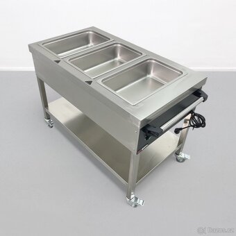 Termo vozík s ohřevnou vanou - 3x GN 1/1 - 9