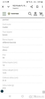 Nůž Muela velký zavirak NOVÝ - 9