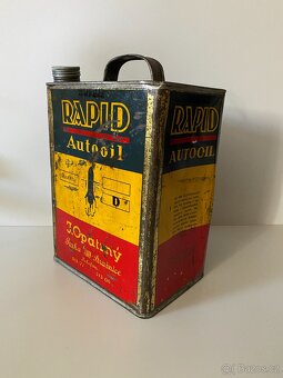 plechovka od oleje stará plechovka olej mazivo - 9