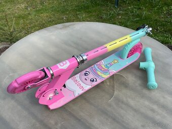 Nová dětská LED koloběžka scooter (116) - 9